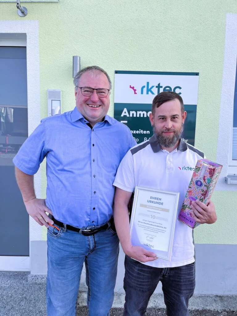 Власник компанії Річард Клостермайєр та ювіляр Даніель Едспергер
