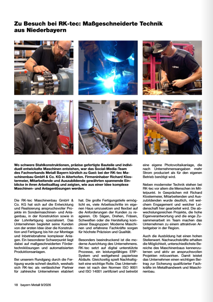 bayern Metall Seite 18 Ausgabe 09/2026